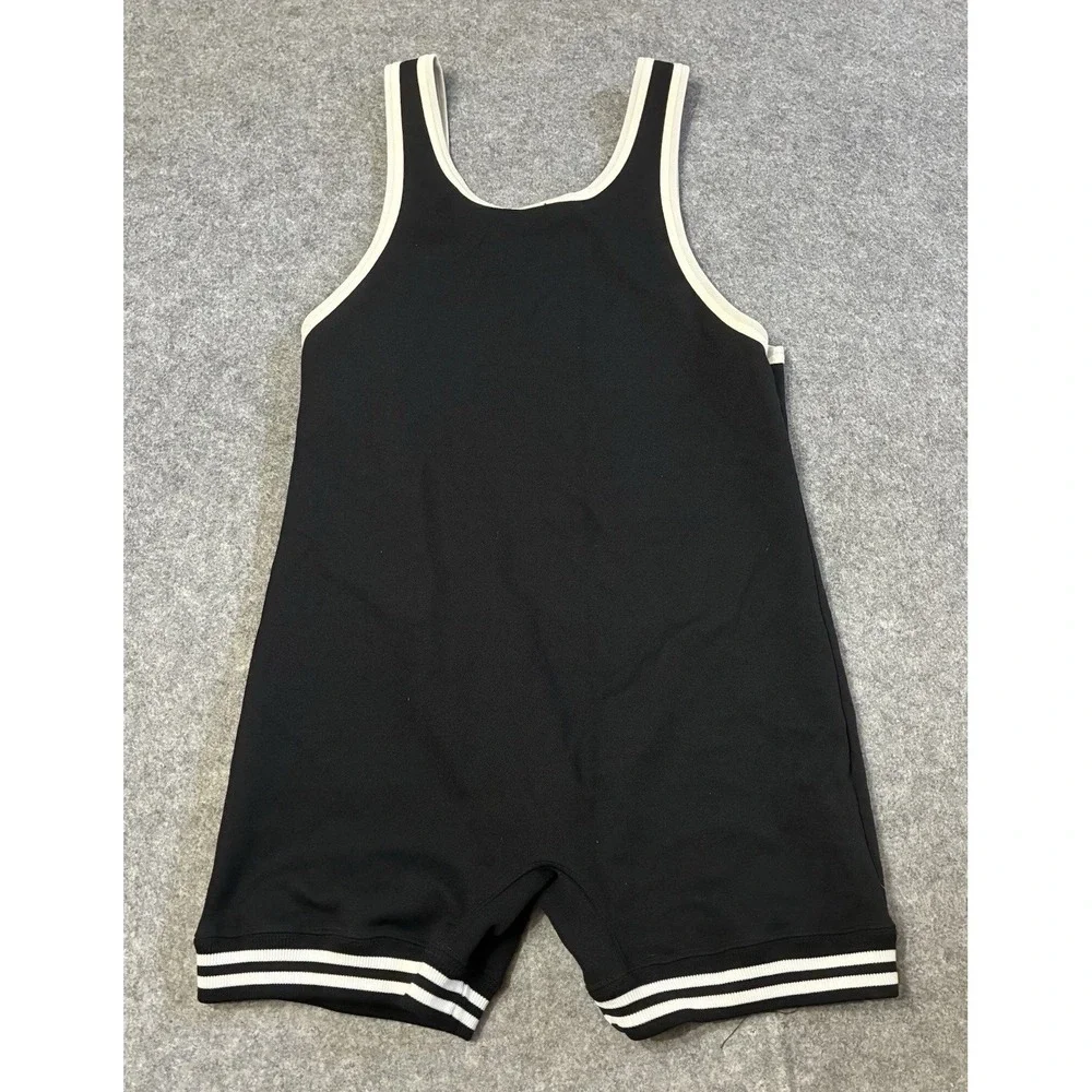 Inzer Advanced Designs Power Lifting Wrestling Singlet Size Large Black White